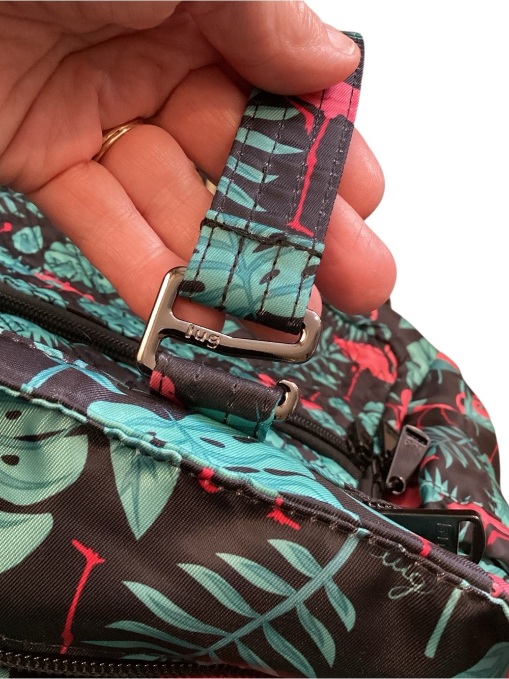 Lug Ace 2 Convertible Travel Tote in Flamingo Black - Picture 6 of 15